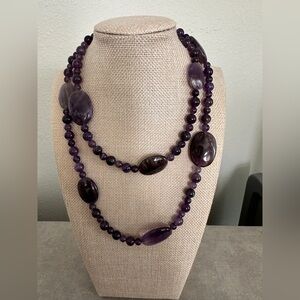 Amethyst bead fashion long necklace by Jay King